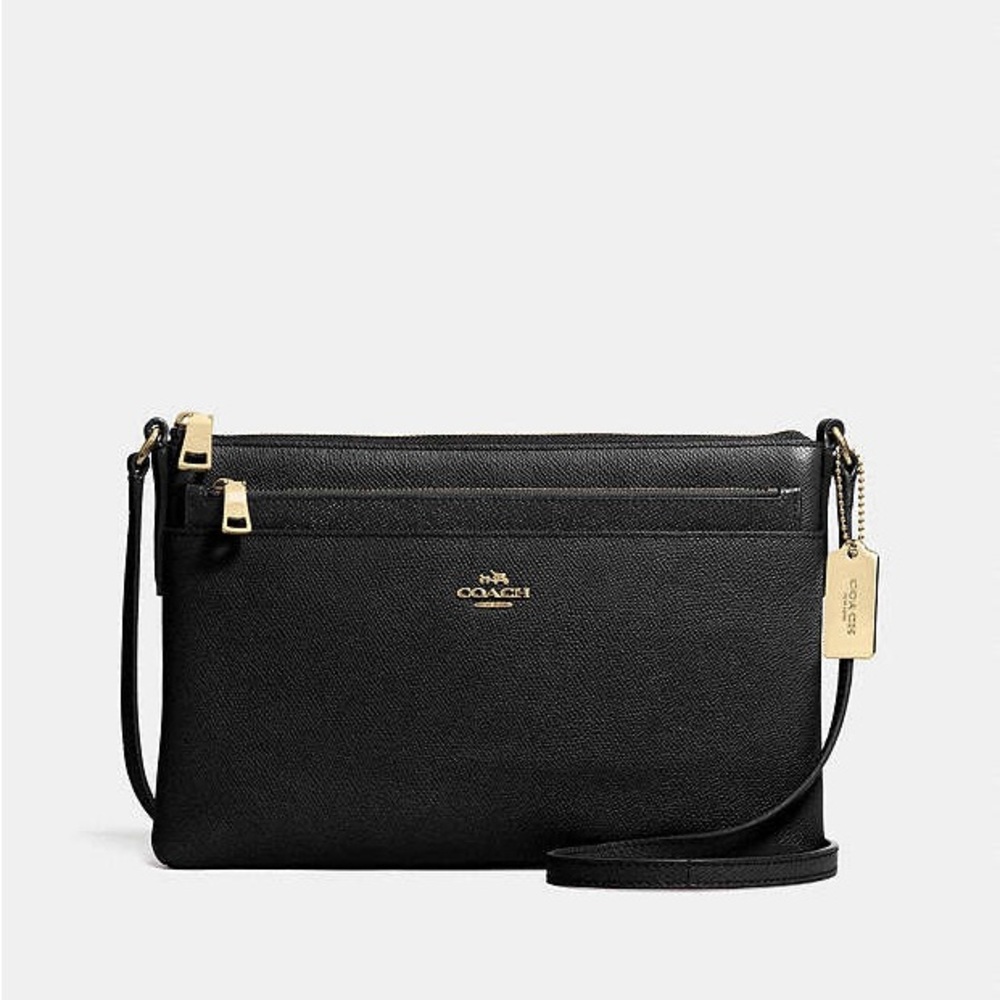 Coach Black Crossbody Bag with Gold Hardware